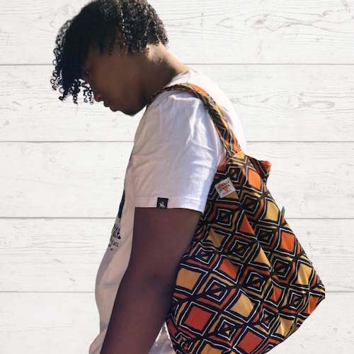 ギニア発・INUWALI AFRICA・アフリカ布 エコバッグ