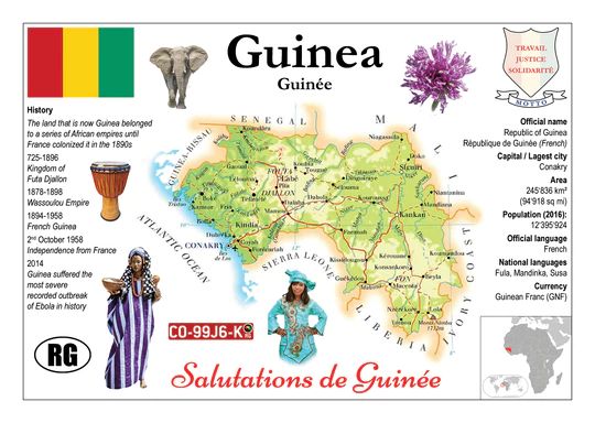 ギニアの地図と説明