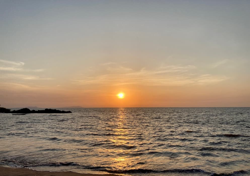 海に沈む夕日